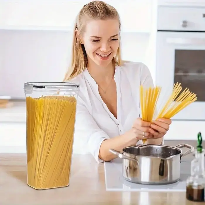 2/4 contenants à pâtes de 2,8 L, hermétiques, avec couvercles, pour l'organisation et le stockage de la cuisine, sans BPA
