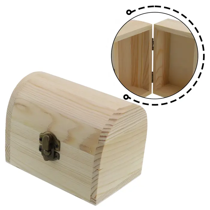 Boîte de rangement en bois arquée Keepplex