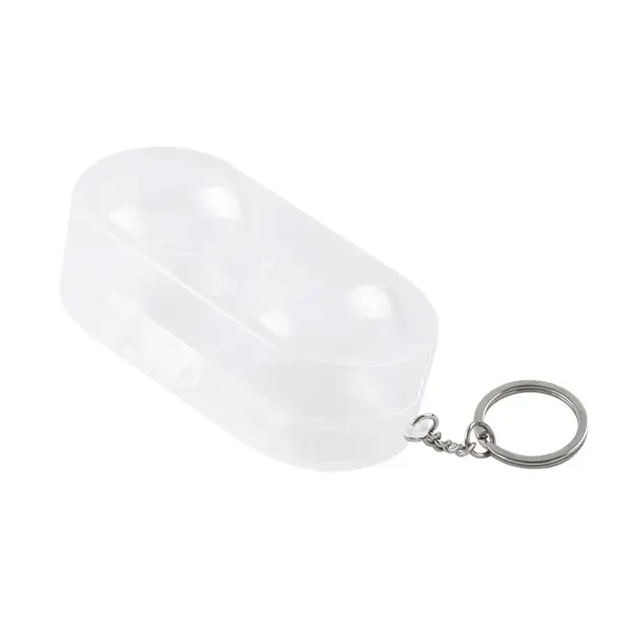 Boîte de rangement pour 2 balles de tennis de table avec porte-clés, boîte de transport pour balles 