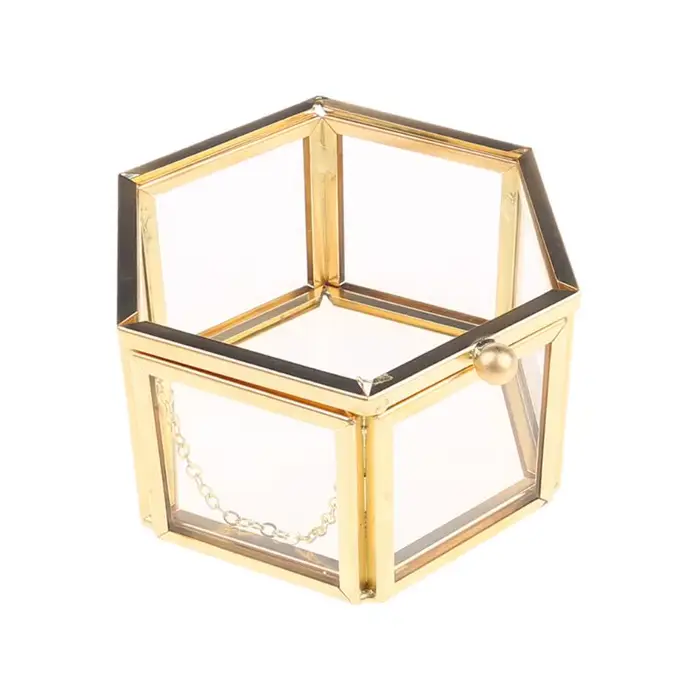 Boîte à bijoux Vintage en verre transparent