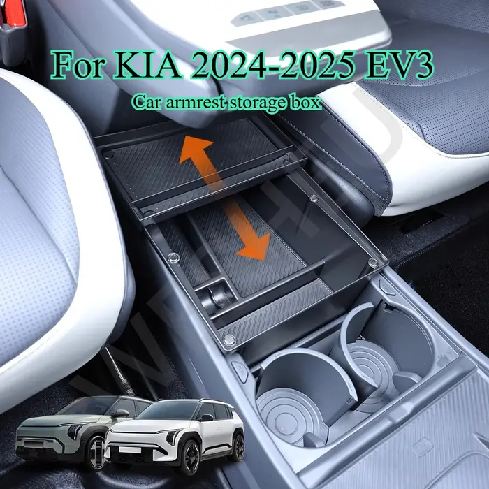 Boîte de rangement pour accoudoir de voiture KIA 2024 – 2025 EV3