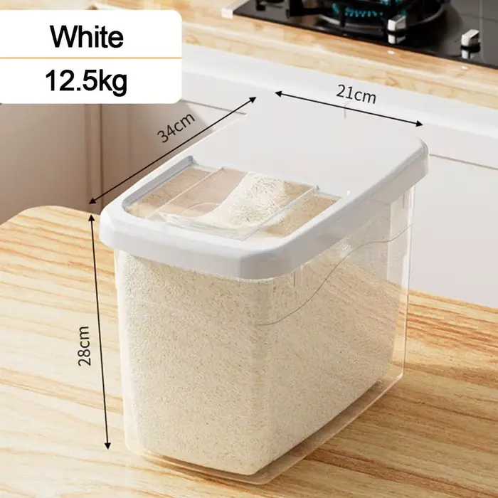 Seau à riz Transparent pour conservation de la fraîcheur, récipient à céréales étanche et résistant 