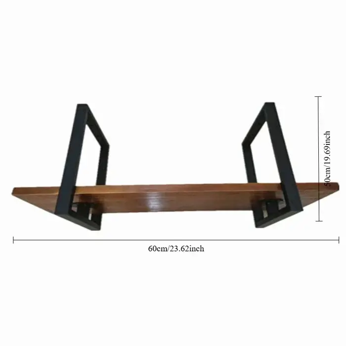 Étagère de rangement en bois massif avec cadre métallique, style industriel, vin, mur T1, restaurant