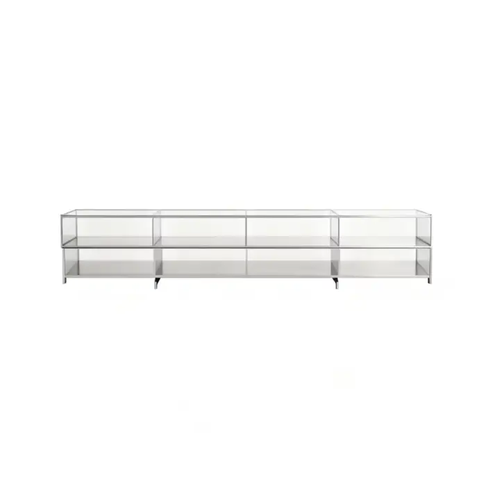 Meuble TV personnalisé minimaliste moderne pieds en métal Glam
