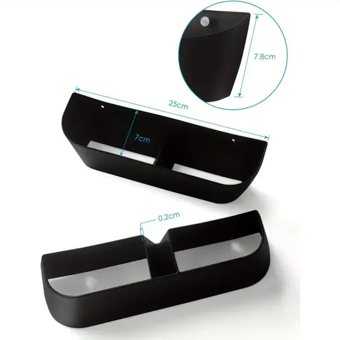 Boîte de rangement pour chaussures murale autocollante, en plastique noir, pour camping-car, caravan