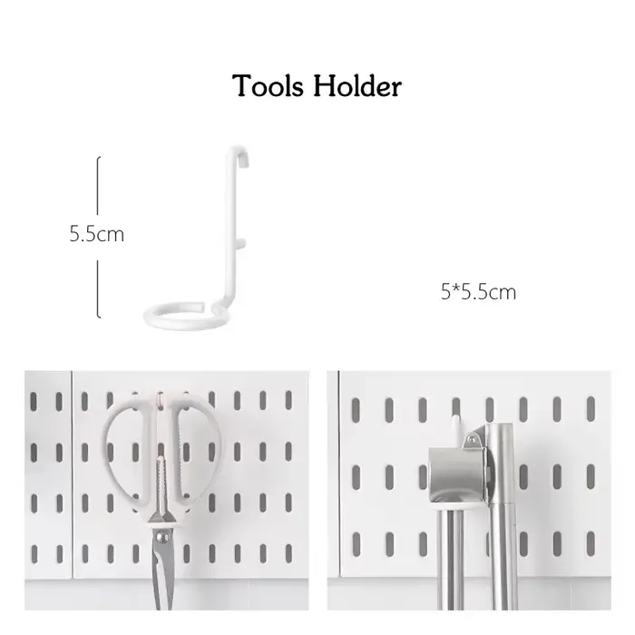 Accessoires de panneau perforé, bricolage, Organization de cuisine, sans perceuse, étagère suspendue