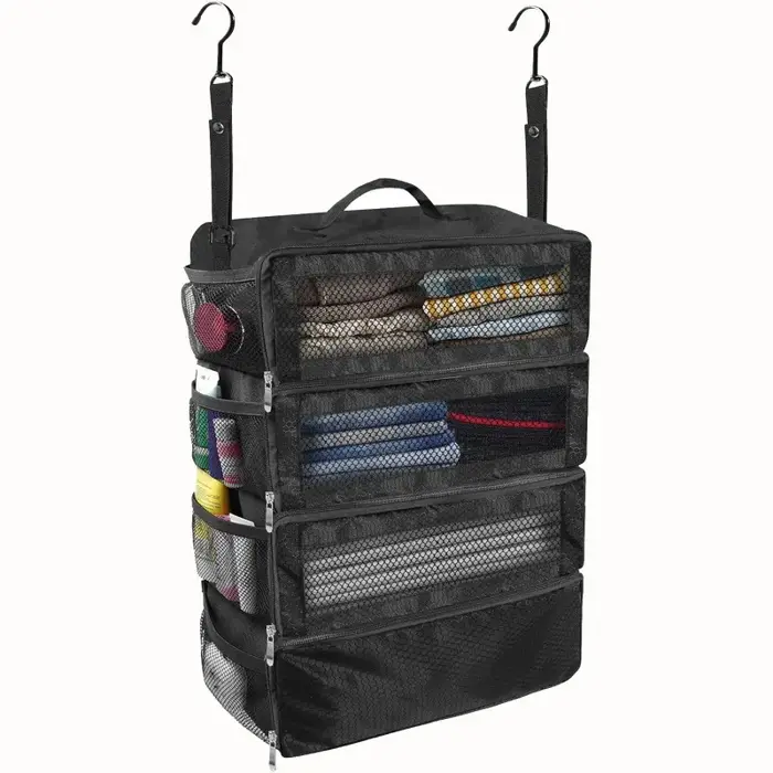 Organisateur de valise, organisateur de bagages de voyage de grande capacité, étagère suspendue, emb