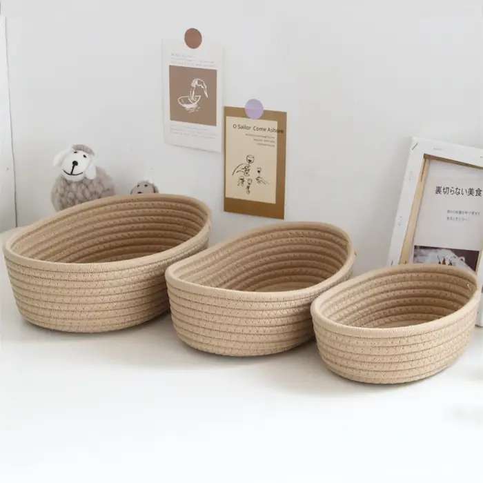 Paniers de rangement tissés multifonctionnels
