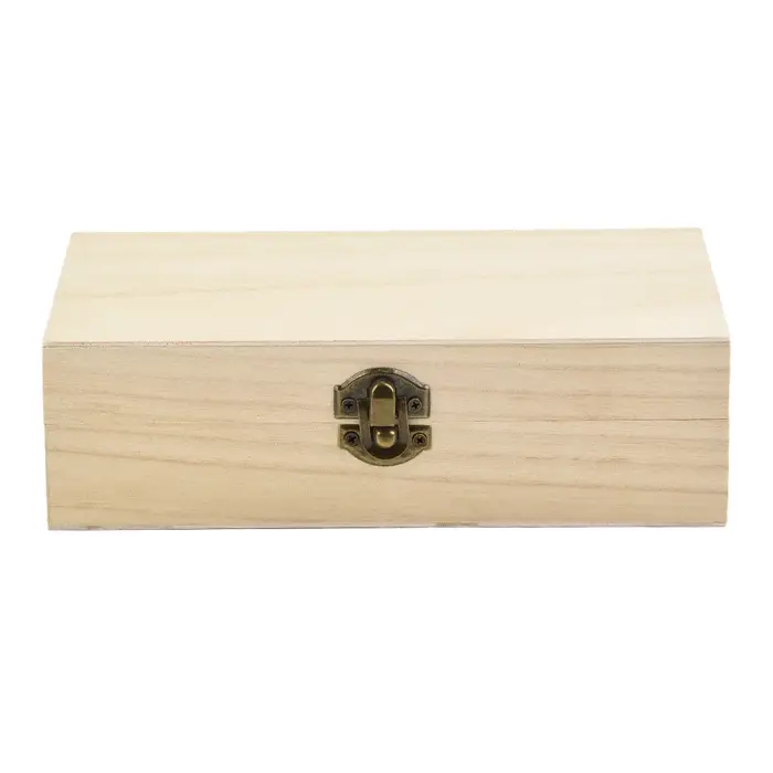 Boîte de rangement rectangulaire en bois Durable 20x10x6 Cm, boîte à bijoux rétro, boîte-cadeau, org