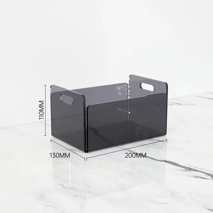 Bacs de rangement en acrylique transparent, organisateurs d'armoires, fournitures de bureau pour cos