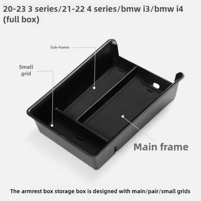 Boîte de rangement d'accoudoir intérieure pour BMW série 3 4 G20 G21 G28 2020 2021 2022 2023 2024 pour 320i 330i 430i