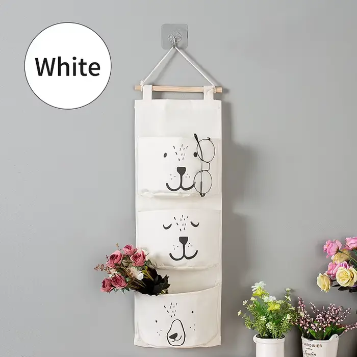 Sac de rangement suspendu 3 poches, joli organisateur de placard mural pour vêtements, sac suspendu 