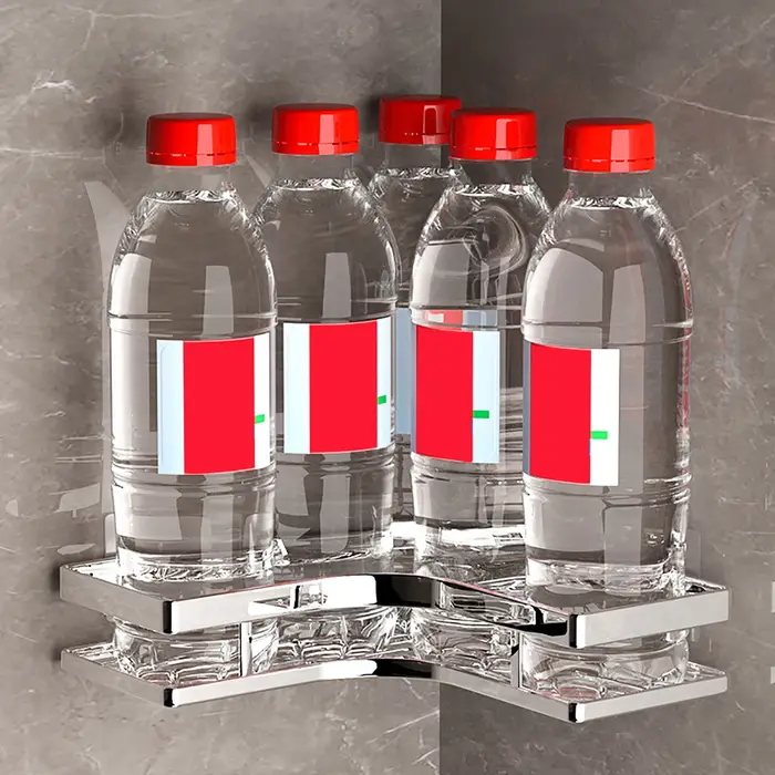 Étagère d'angle de salle de bain