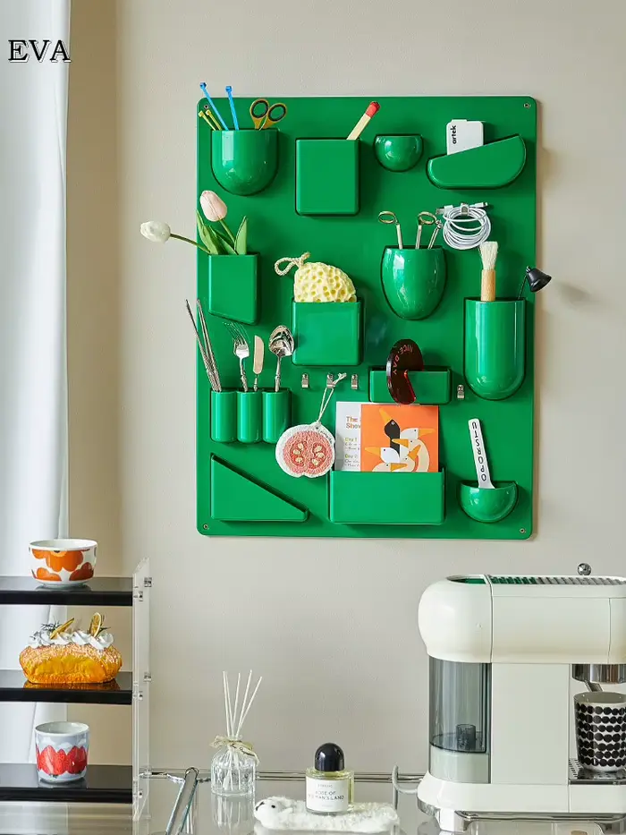 Grand support de rangement mural avec crochets pour bureau