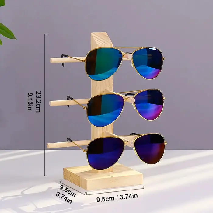 Monture de lunettes de soleil en bois, support de rangement de lunettes, présentoir multicouche sur 