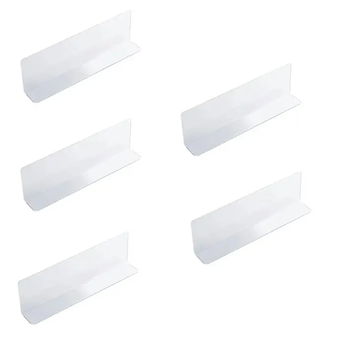 Panneaux de séparation d'étagères transparents, 5 pièces, 20/30/40cm, séparateurs d'étagères de supe