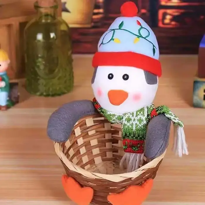 Panier de rangement pour bonbons de Noël, panier de rangement Père Noël, panier de rangement pour bo