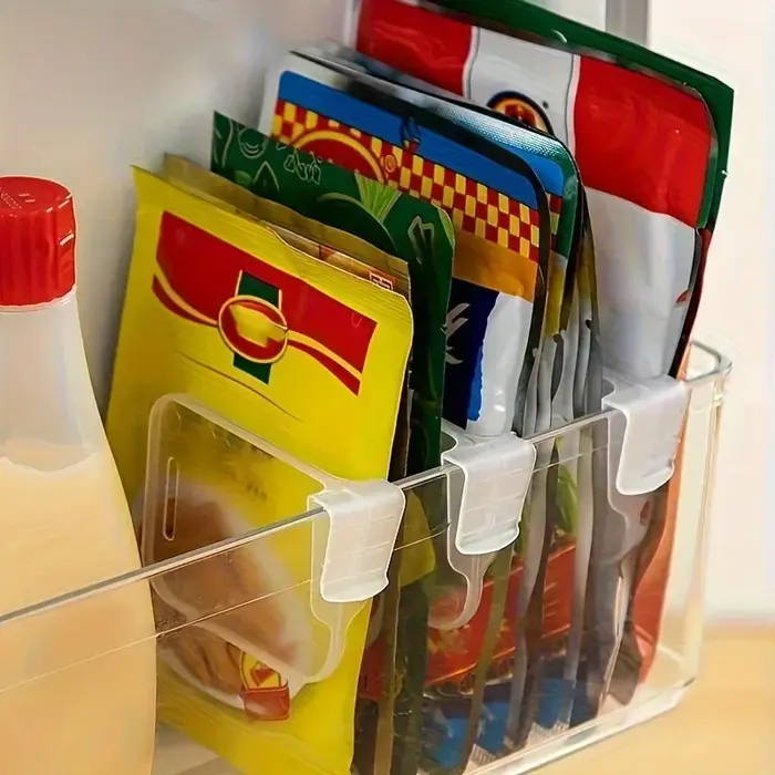 5, 10, 15 ou 20 pièces – Séparateurs de rangement robustes et transparents pour réfrigérateur, compartiments ajustables pour optimiser l'espace dans les armoires de cuisine