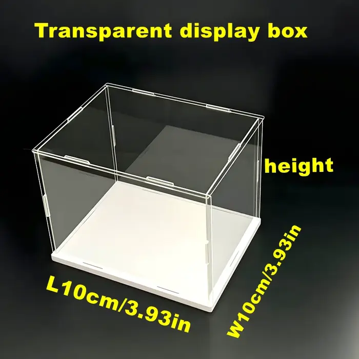 1 boîte de présentation transparente en acrylique à assembler soi-même, anti-poussière, idéale pour 
