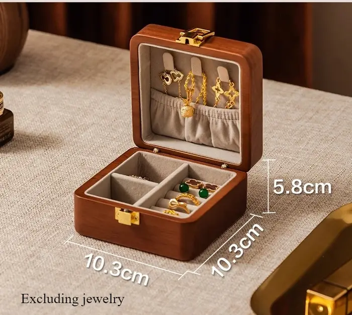 Boîte de rangement de bijoux, 1 pièce, haut de gamme, exquis et petites boucles d'oreilles, bagues, 