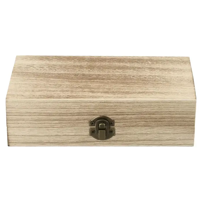 Boîte de rangement de bijoux en bois rétro, boîte en bois Vintage avec serrure, organisateur de bure