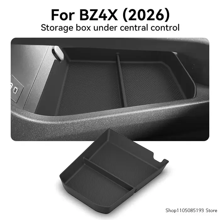 Boîte de rangement pour console centrale de voiture BZ4X 2026, boîte de rangement anti-poussière pou