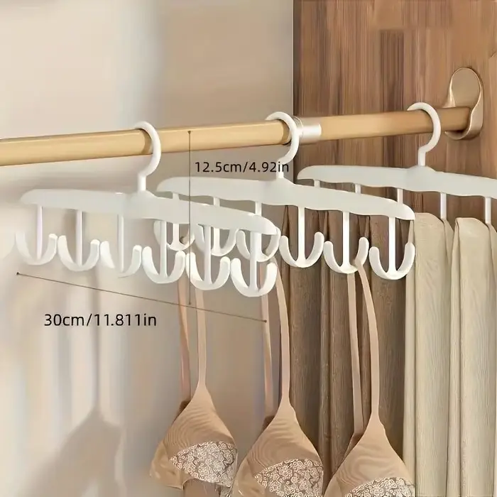 Cintre rotatif à 12 crochets – Organisateur de placard peu encombrant pour cravates