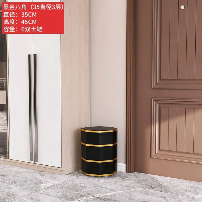 360 °   Armoire à chaussures rotative pour salon 6-14, étagères à chaussures multicouches, rangement