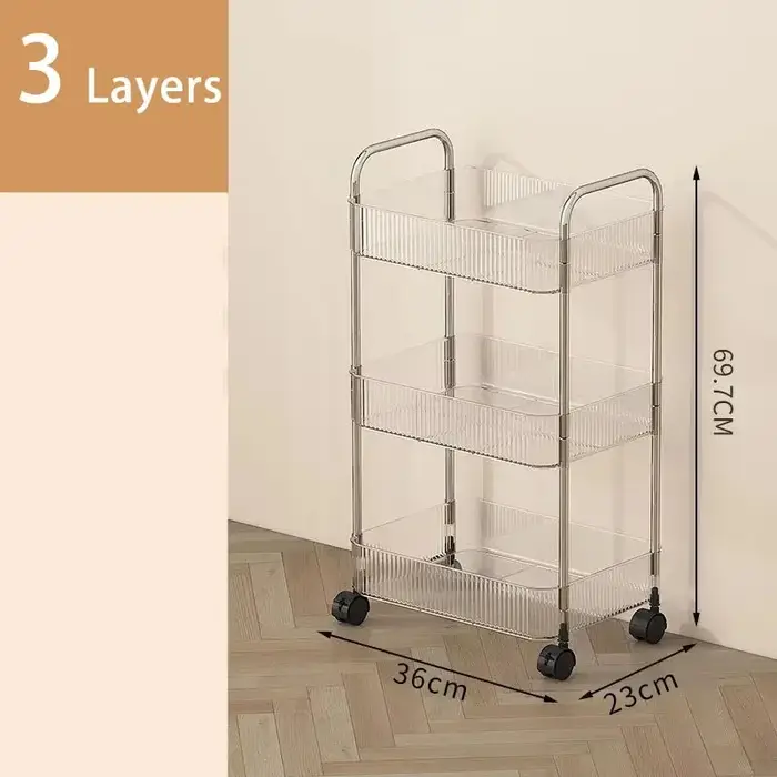 Étagère mobile à roulettes