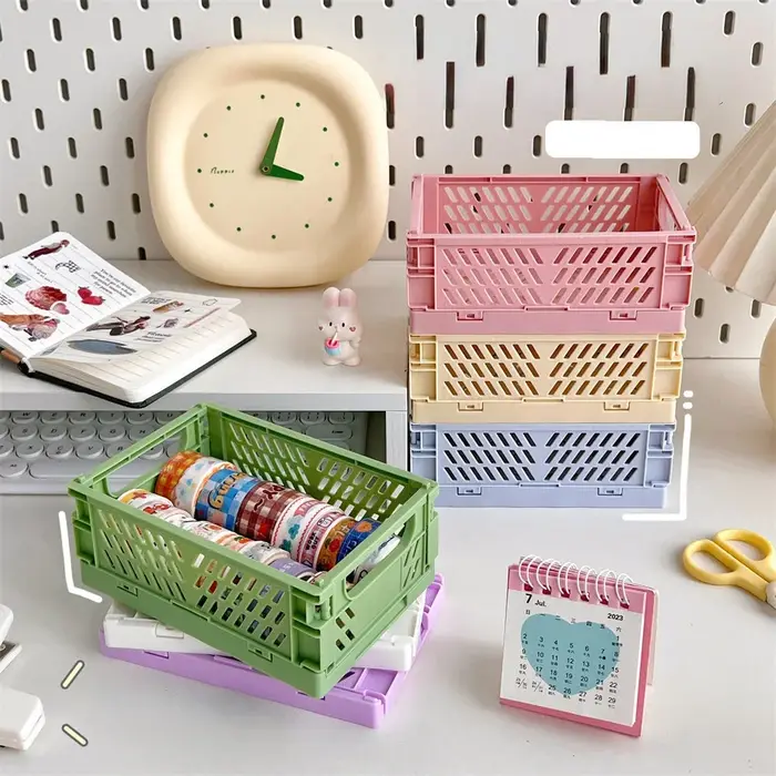 Mini paniers de bureau pliables