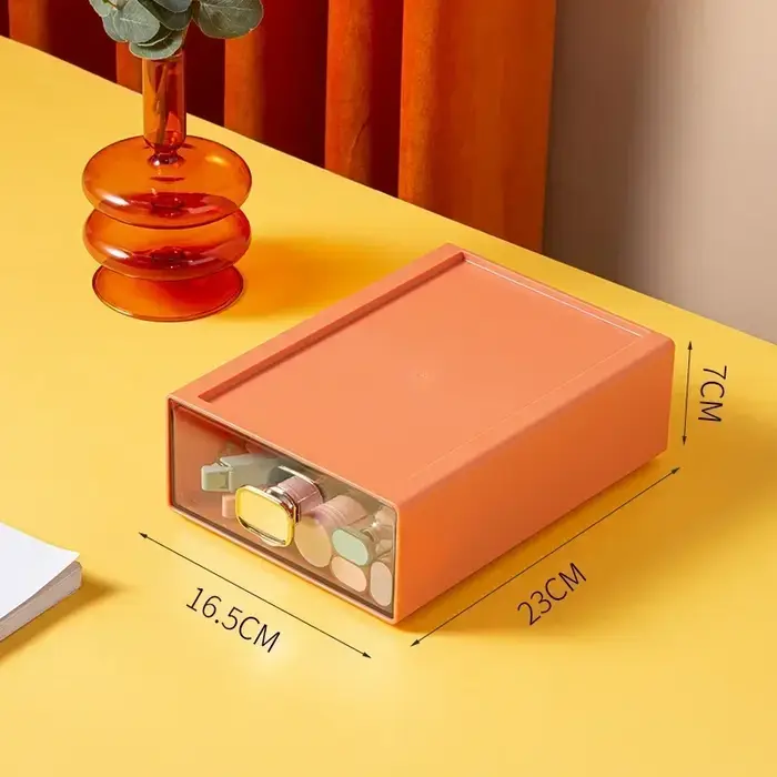 Boîte à cosmétiques de maquillage empilable, porte-documents de bureau, organisateur solaire, stocka