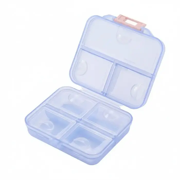 Boîte à pilules avec 7 compartiments, organiseur de médicaments compact, boîte à comprimés avec couvercle hermétique, boîte à pilules hebdomadaire durable