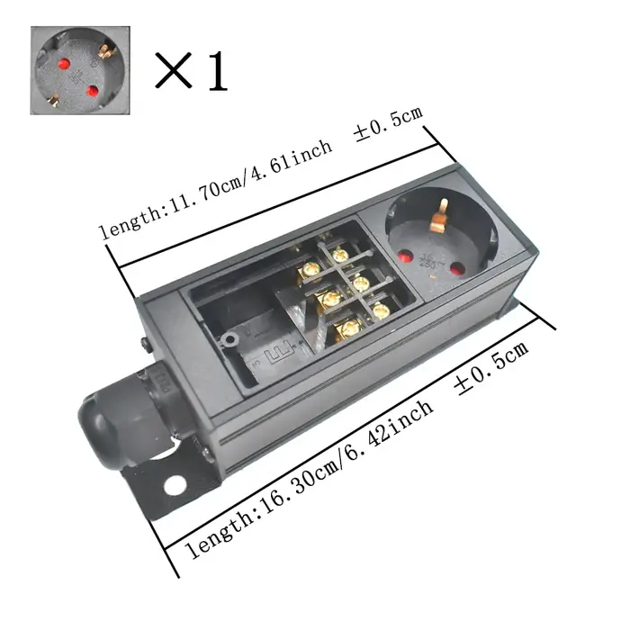 PDU multiprise réseau armoire rack mur desktopConnect les fils vous-même 1-11AC EU avec boîte de jon