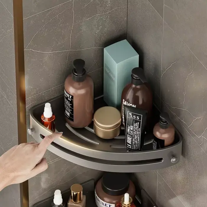 Étagère d'angle de douche à trois niveaux