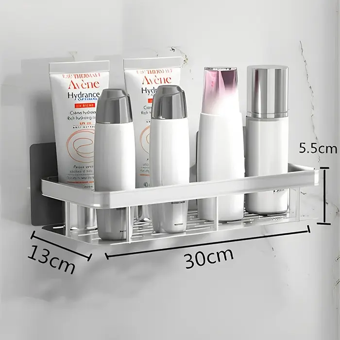 Étagère murale de salle de bain sans poinçon, sans perceuse, étagère de douche, organisateur de rang