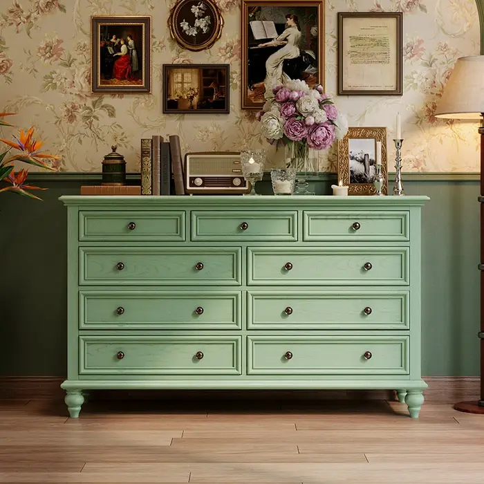 Armoire de rangement rustique pour salon