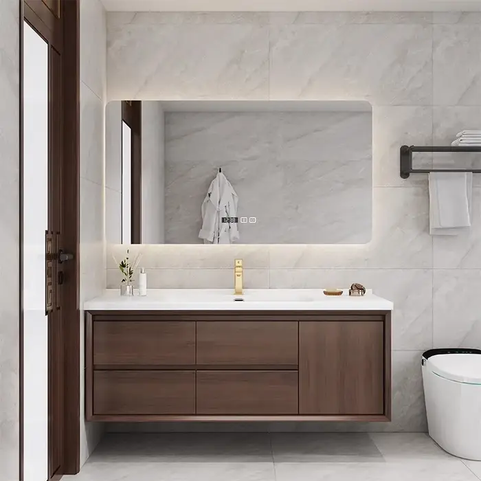 Armoire de salle de bain sur pied rétro