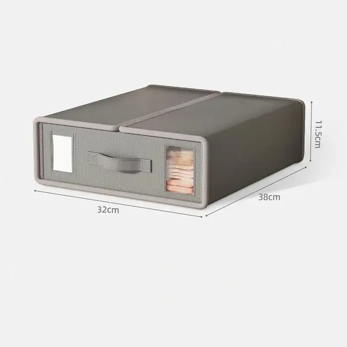 Ensemble de draps boîte de rangement organisateur tissu fenêtre pliante fermeture éclair couverture 