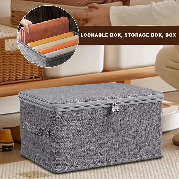Boîte de rangement pour vêtements verrouillable avec serrure par mot de passe