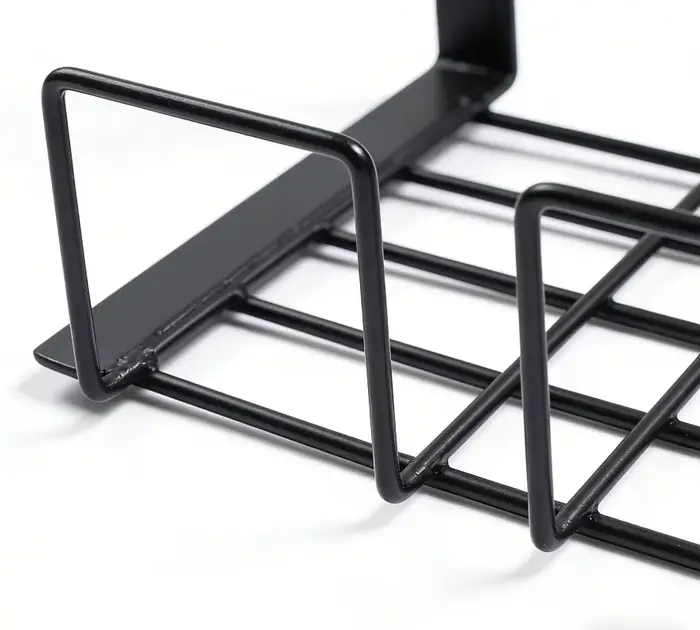 Support de rangement métallique sous table