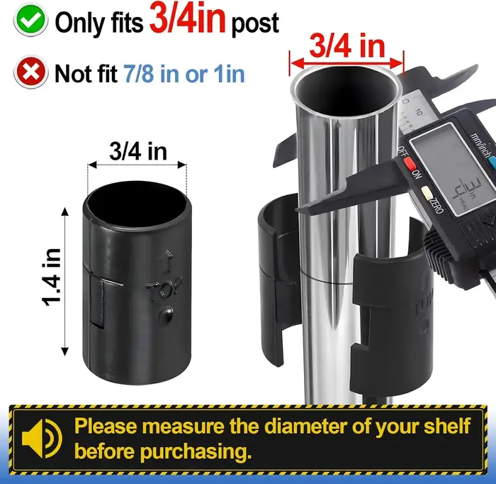 24 clips de fixation pour étagères métalliques de 3/4 po - 12 paires de clips de remplacement pour s