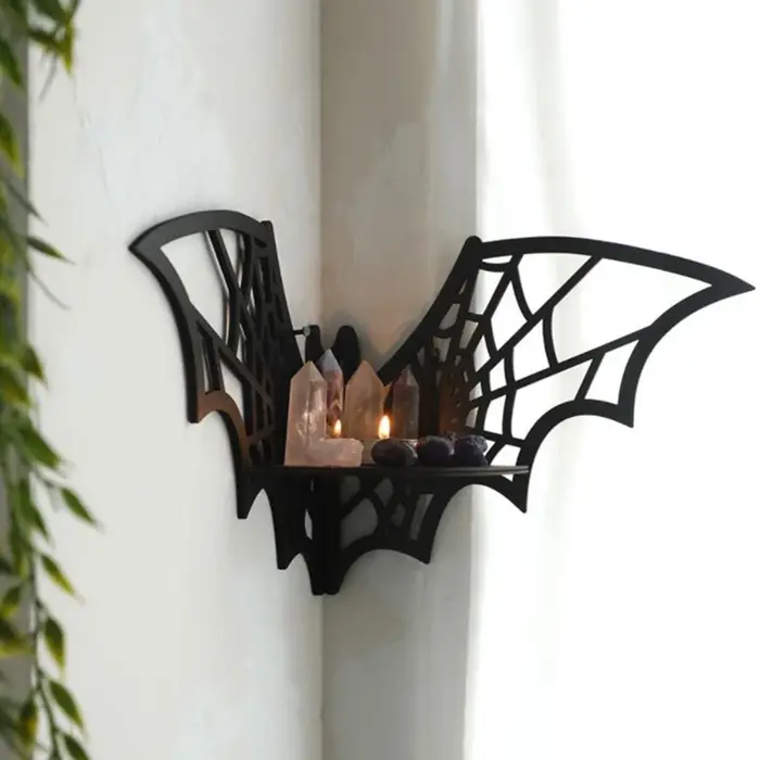 Étagères d'angle en bois pour chauve-souris