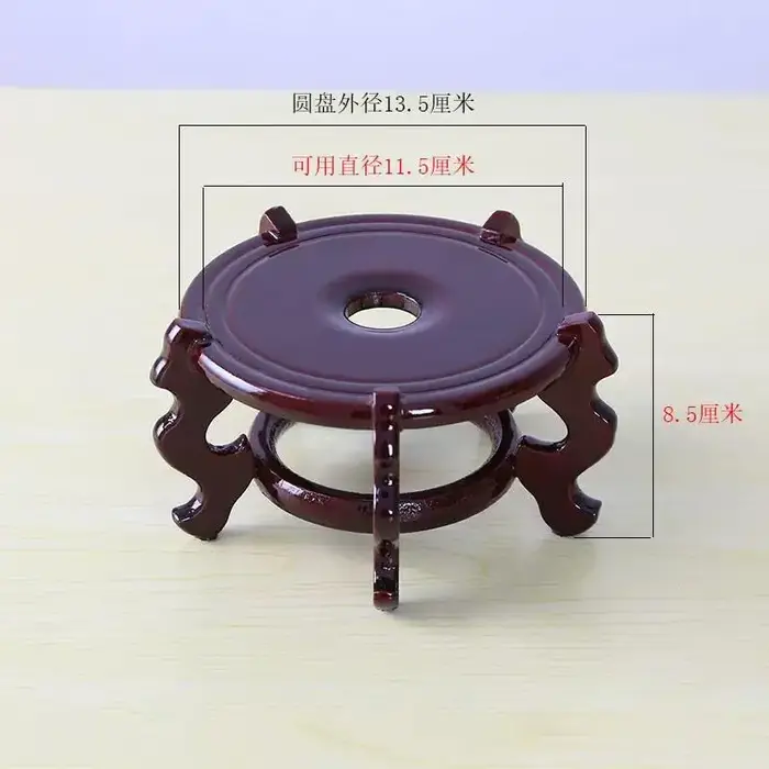 Natural Solid Wood Pedestal Crafts Vase Flower Pot Bonsai Plant Decorative Shelves Greenhouse Shelf 