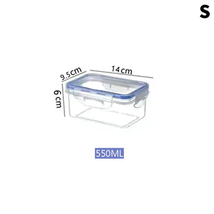 Boîte de rangement des aliments au réfrigérateur avec couvercle en plastique, boîte de conservation 