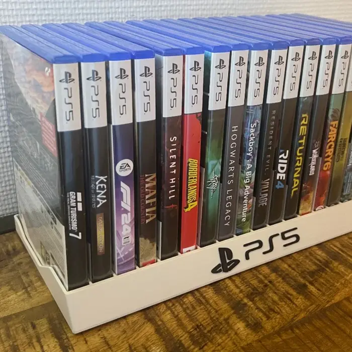 Support de rangement pour disques de jeu PS5 imprimé en 3D pour 14
