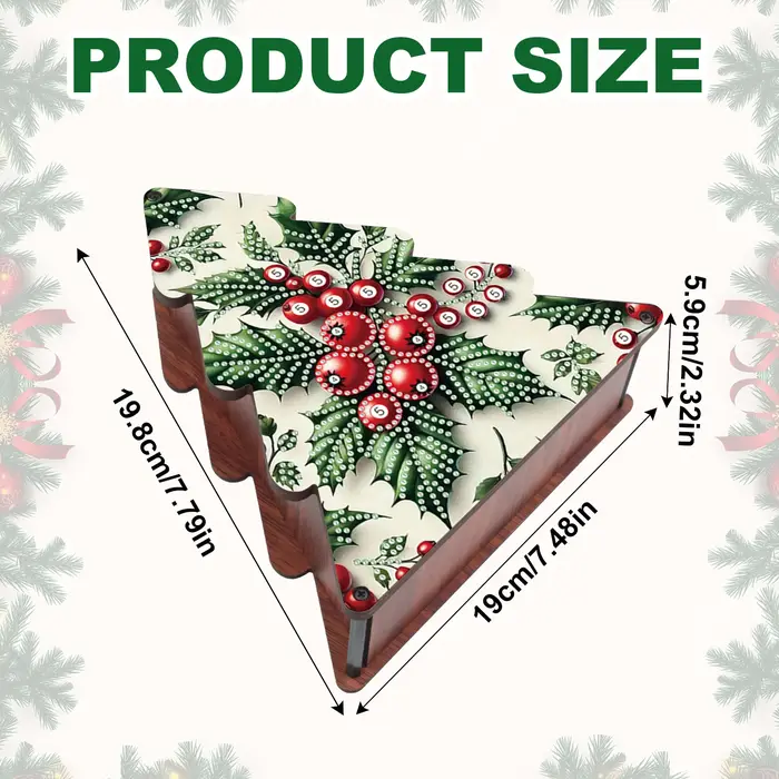 Kits de boîtes de rangement en forme d'arbre de noël pour peinture diamant