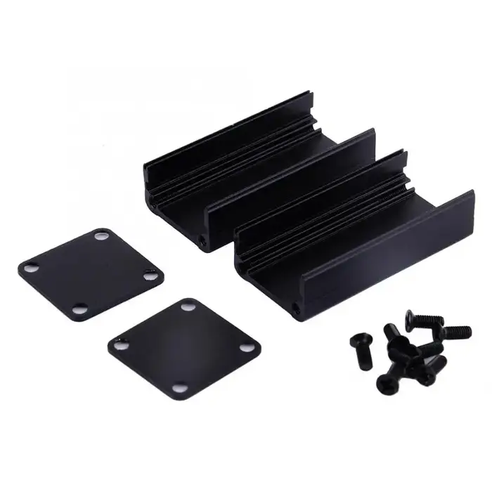 Boîtier de refroidissement électronique PCB en aluminium noir