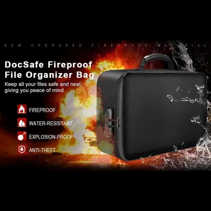 5200 ℉ Organisateur de documents ignifuge avec serrure