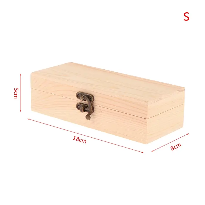 【NpA】Boîte de rangement rectangulaire en bois, organisateur, boîte de rangement simple, anti-poussiè