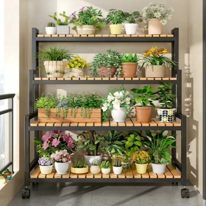 Étagères de rangement pour plantes et fleurs